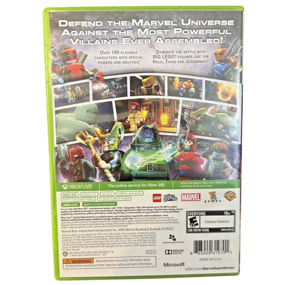 Lego Marvel Super Heroes Xbox 360 Complete With Manual - Picture 2 of 12